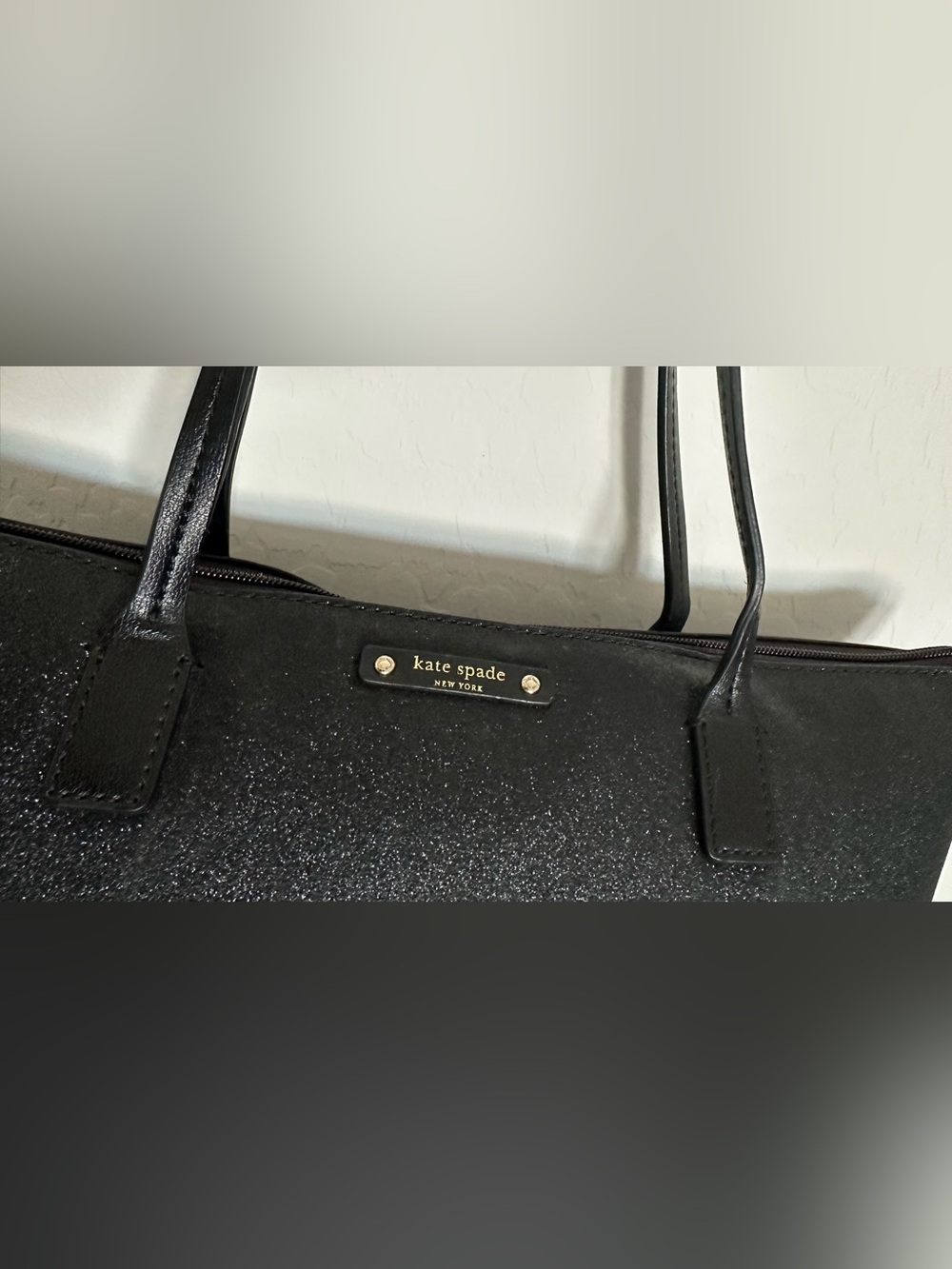 EUC Kate Spade Haven Lane Black Glitter Tote Bag♠️ - Picture 2 of 11
